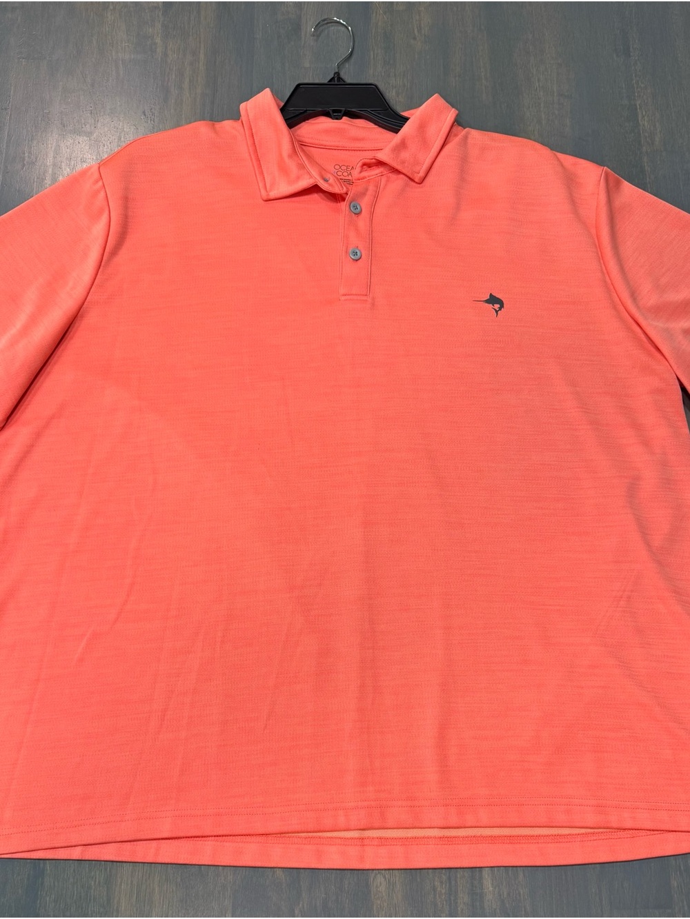 Ocean Coast 2XL - Men's Coral Short-Sleeve Polo Shirt - Logo Detail - NWOT